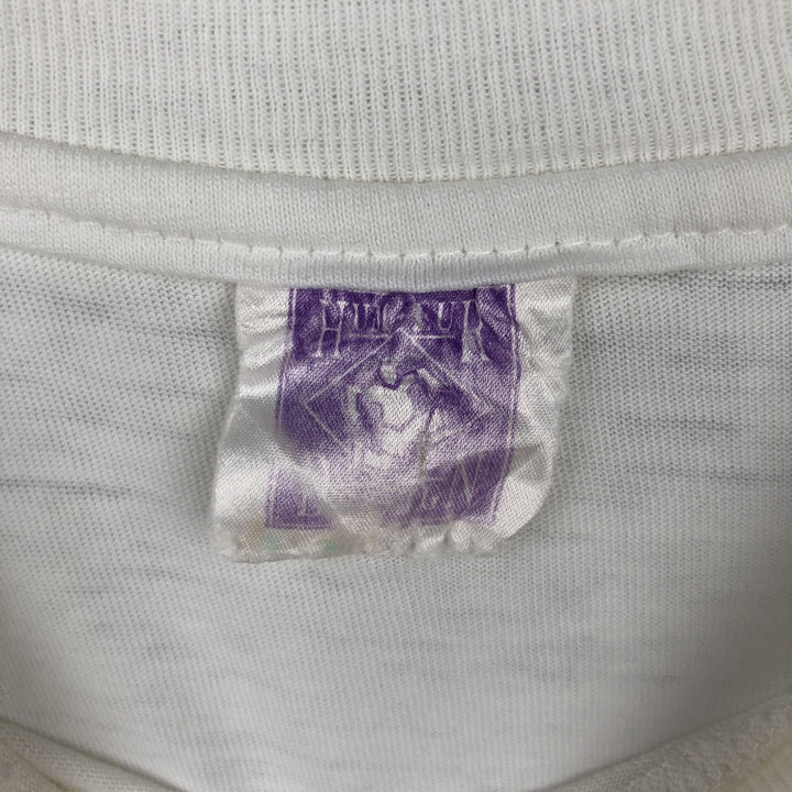 90'S HUMEUR DESIGN Printed T-Shirt, Men's Size M (approx.), Vintage cotton white type Vintage Second Hand