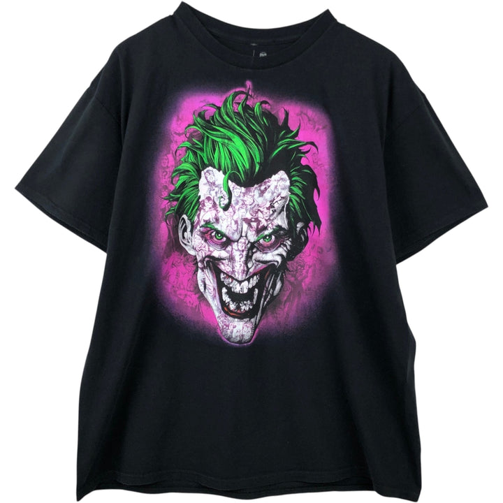 Six Flags BATMAN Joker Character Print T-Shirt (Men's XL equivalent) cotton black type Vintage Second Hand