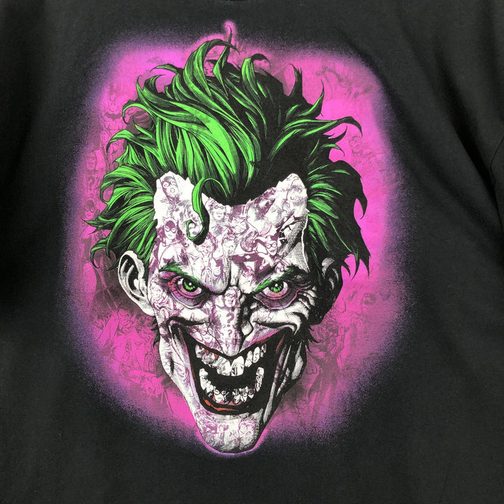 Six Flags BATMAN Joker Character Print T-Shirt (Men's XL equivalent) cotton black type Vintage Second Hand