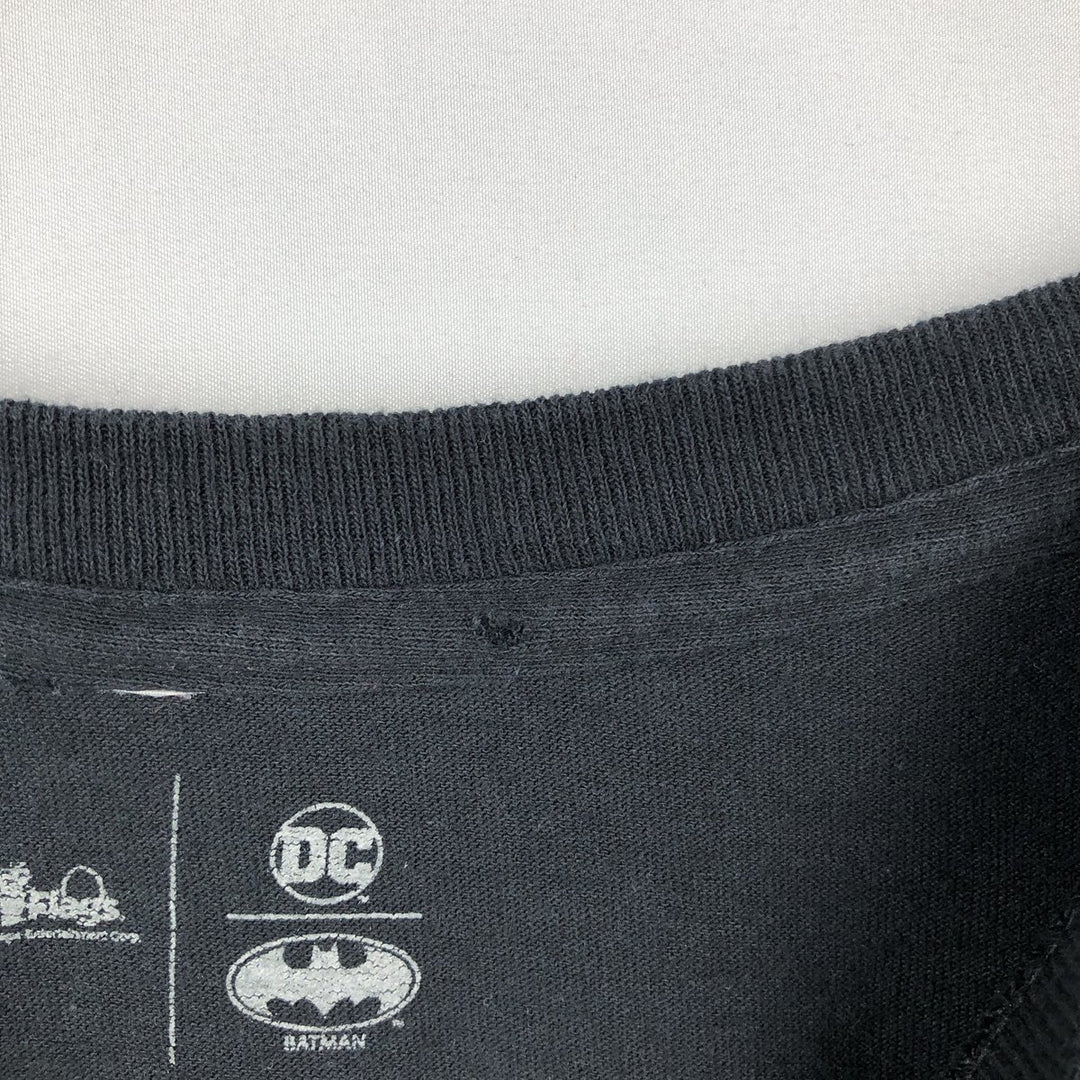 Six Flags BATMAN Joker Character Print T-Shirt (Men's XL equivalent) cotton black type Vintage Second Hand