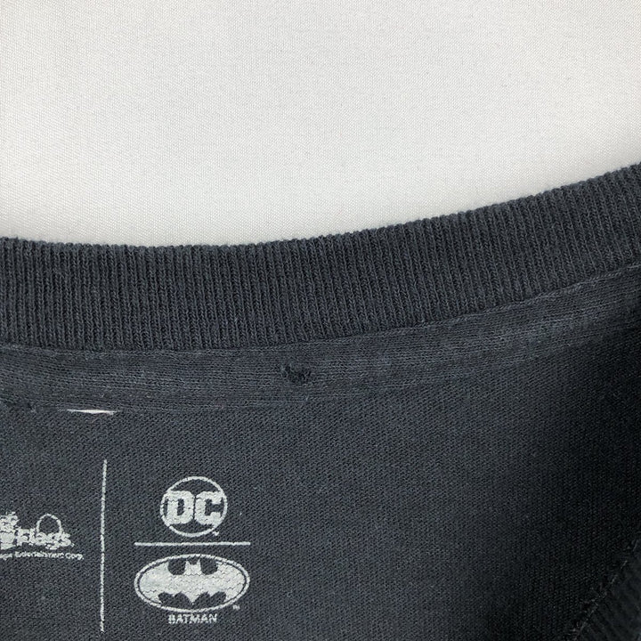 Six Flags BATMAN Joker Character Print T-Shirt (Men's XL equivalent) cotton black type Vintage Second Hand