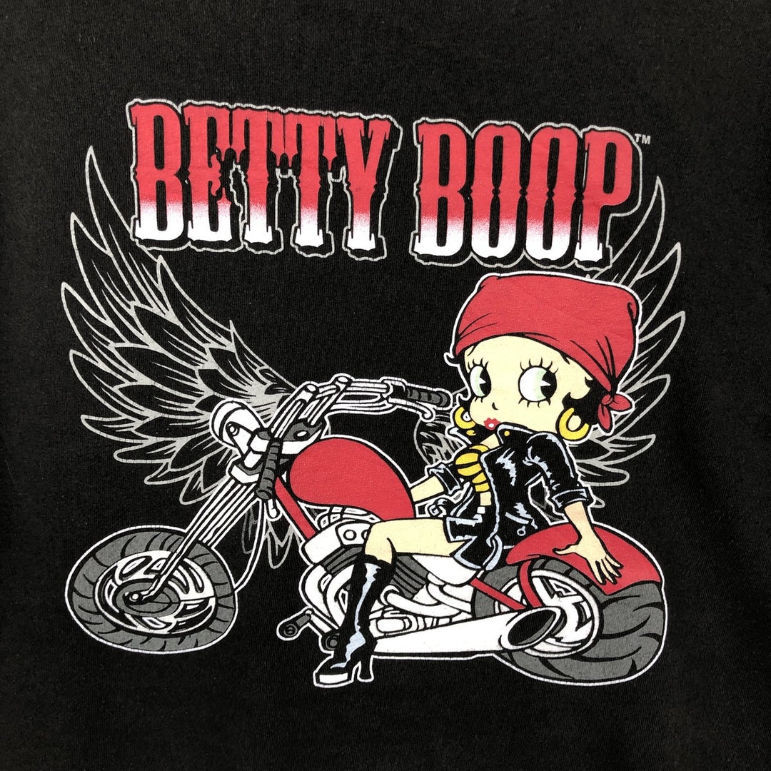 BETTY BOOP character print T-shirt, men's size XL. cotton black type Vintage Second Hand