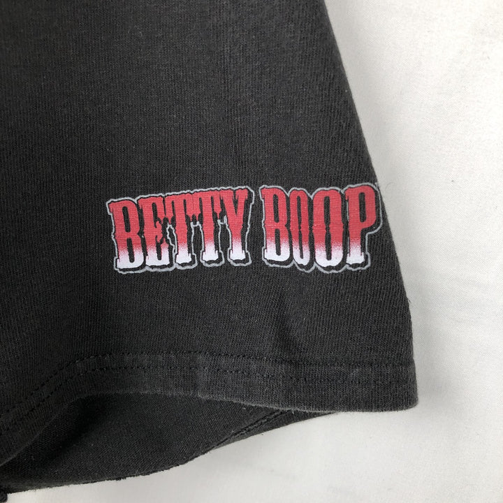 BETTY BOOP character print T-shirt, men's size XL. cotton black type Vintage Second Hand