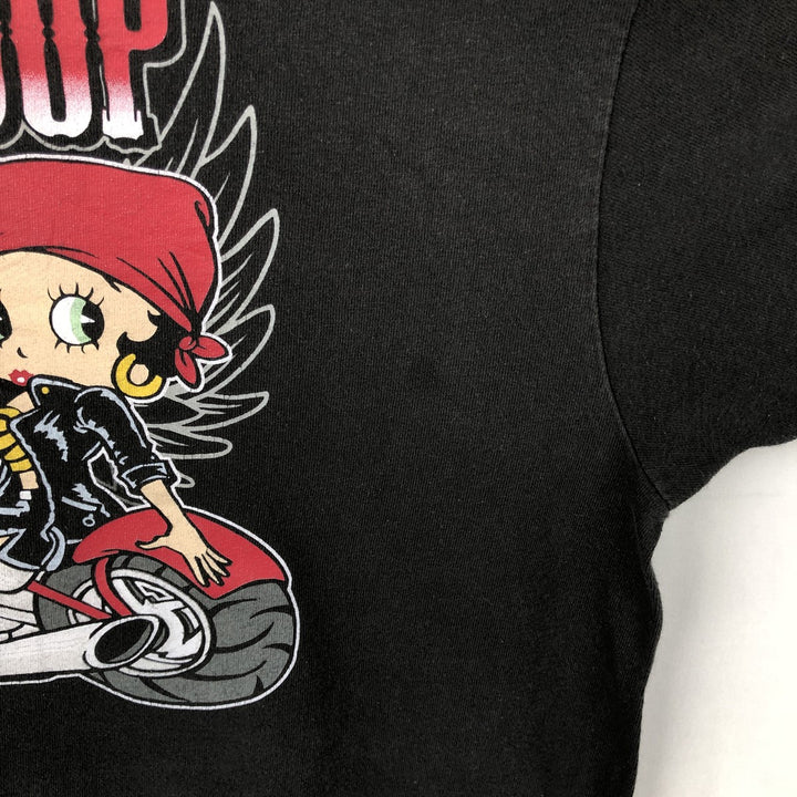BETTY BOOP character print T-shirt, men's size XL. cotton black type Vintage Second Hand