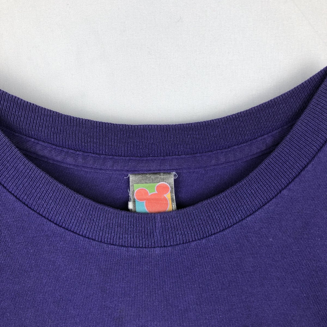 Mickey Unlimited MICKEY MOUSE Mickey Mouse Character Print T-Shirt (Men's Size L) cotton purple type Vintage Second Hand