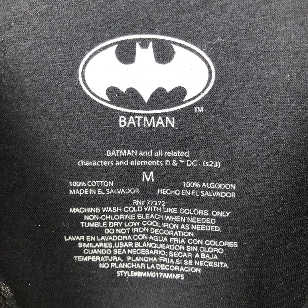 BATMAN Joker Large Print Character T-Shirt (Men's Size M) cotton black type Vintage Second Hand