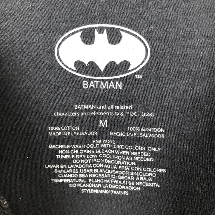 BATMAN Joker Large Print Character T-Shirt (Men's Size M) cotton black type Vintage Second Hand