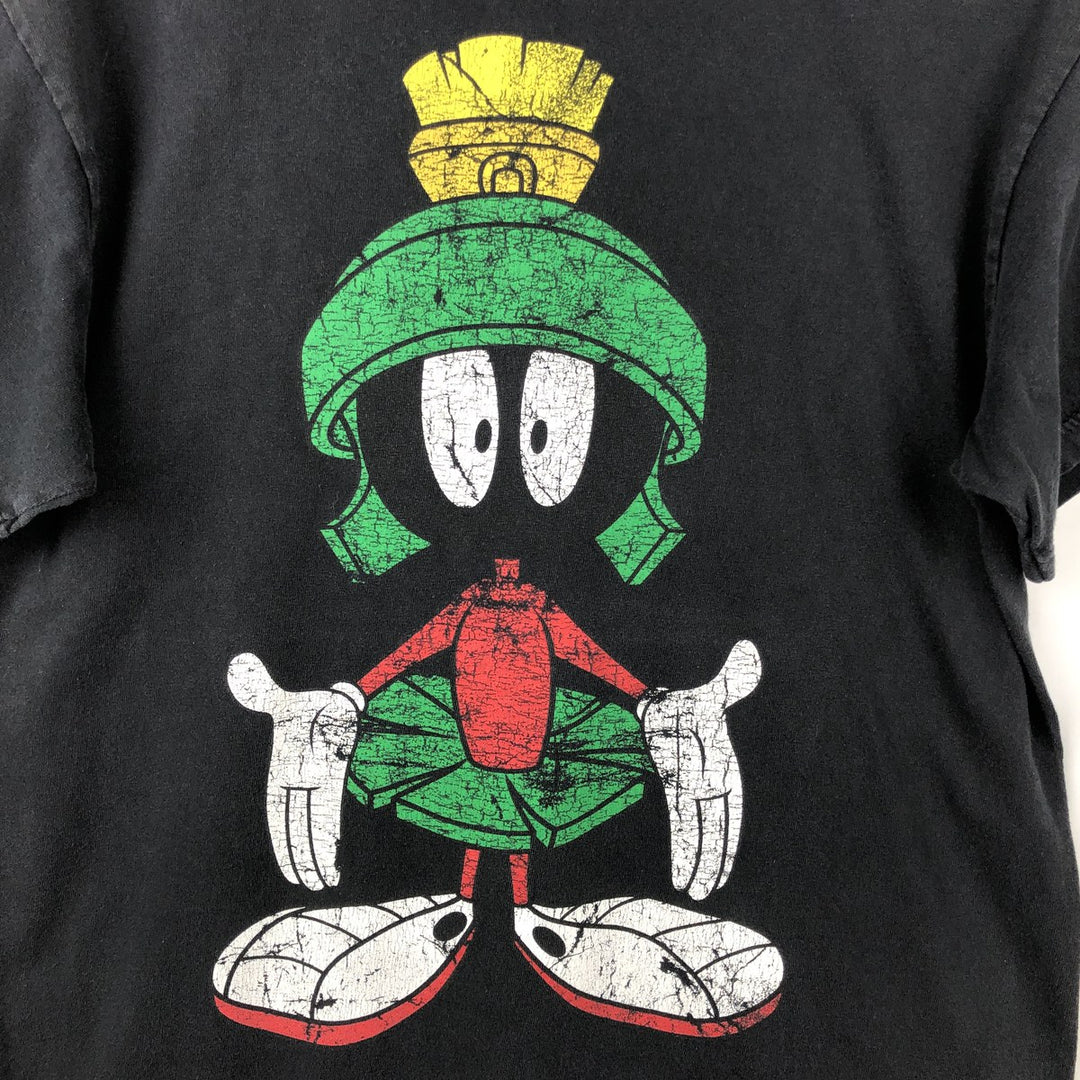 2000'S Looney Tunes Marvin the Martian Character Print T-Shirt, Men's Size XL (approx.) unclear black type Vintage Second Hand