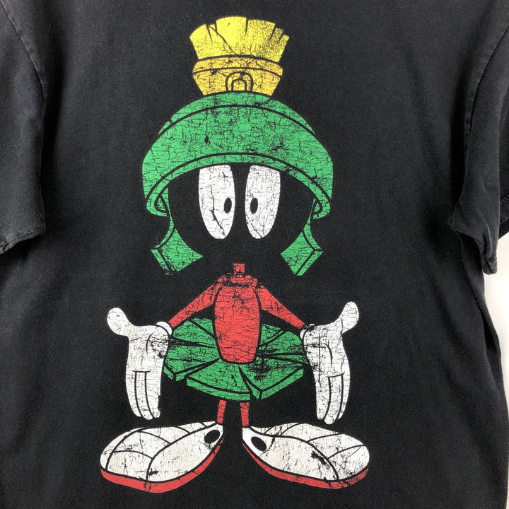 2000'S Looney Tunes Marvin the Martian Character Print T-Shirt, Men's Size XL (approx.) unclear black type Vintage Second Hand