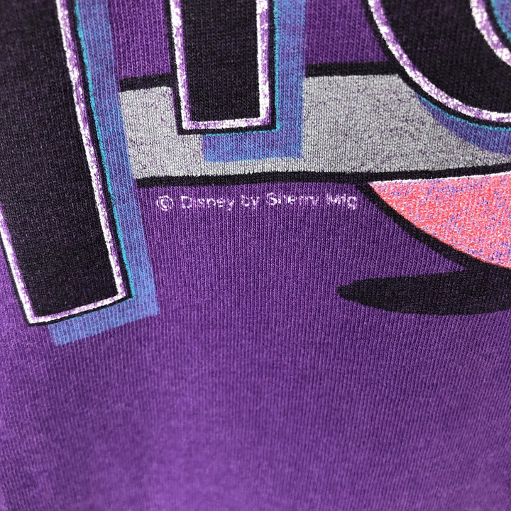 90'S Sherry's Best MICKEY MOUSE Mickey Mouse Character Print T-Shirt, Made in USA, Men's Size L (Equivalent), Vintage cotton purple type Vintage Second Hand