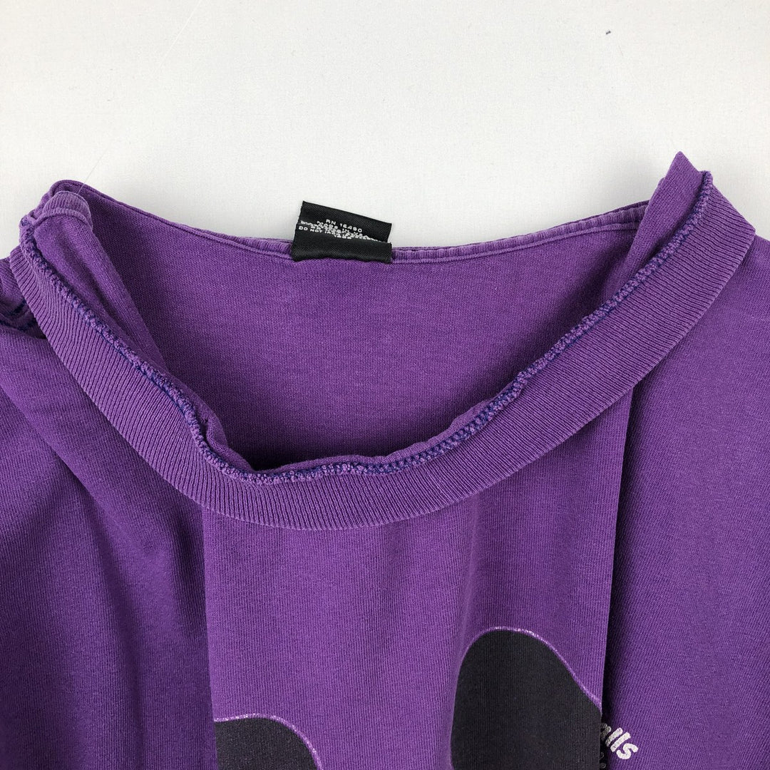 90'S Sherry's Best MICKEY MOUSE Mickey Mouse Character Print T-Shirt, Made in USA, Men's Size L (Equivalent), Vintage cotton purple type Vintage Second Hand