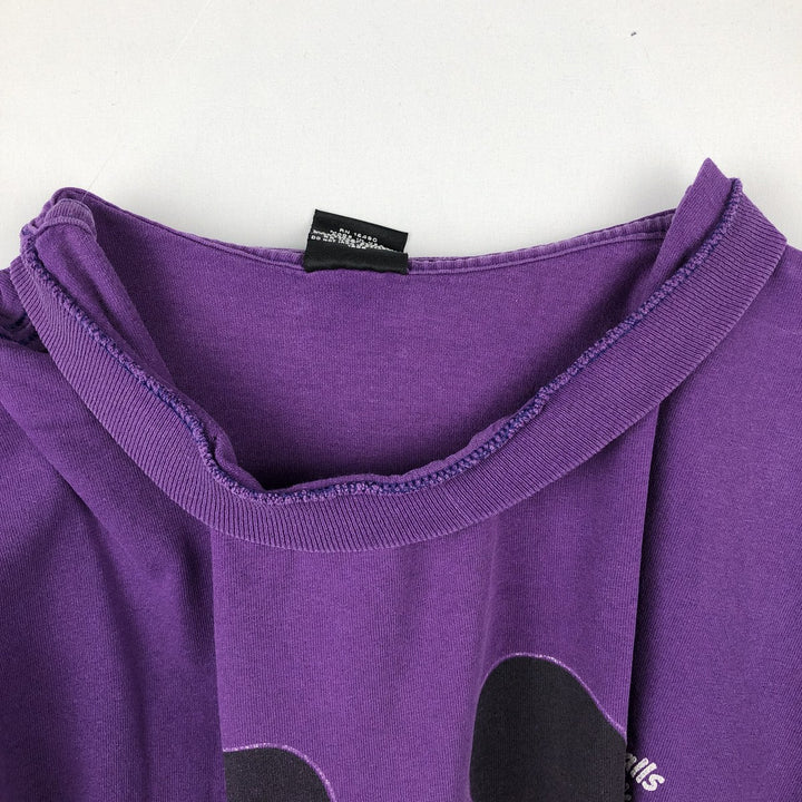 90'S Sherry's Best MICKEY MOUSE Mickey Mouse Character Print T-Shirt, Made in USA, Men's Size L (Equivalent), Vintage cotton purple type Vintage Second Hand