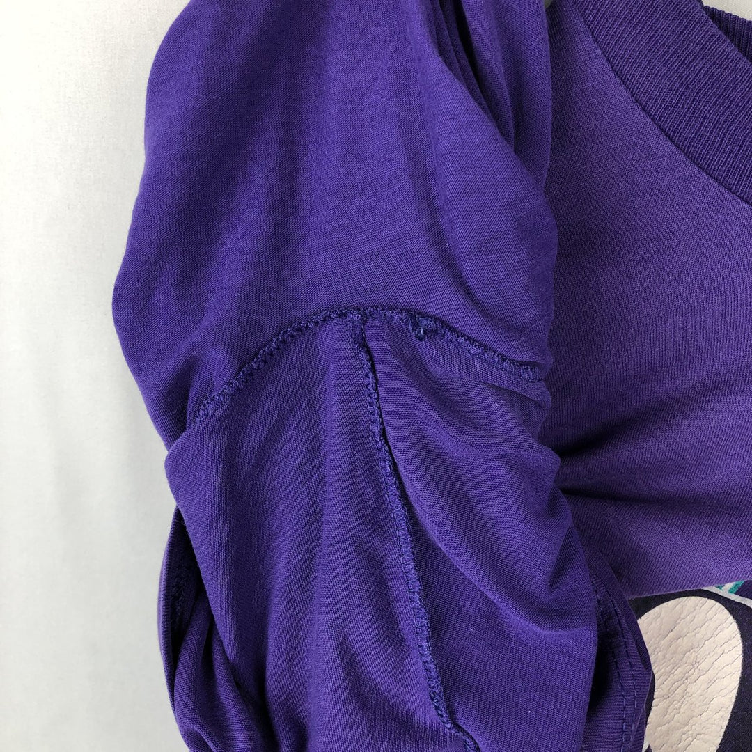 80'S Velva Sheen Mickey Mouse Character Print T-Shirt, Made in USA, Men's XL (approx.) Vintage polyester purple type Vintage Second Hand