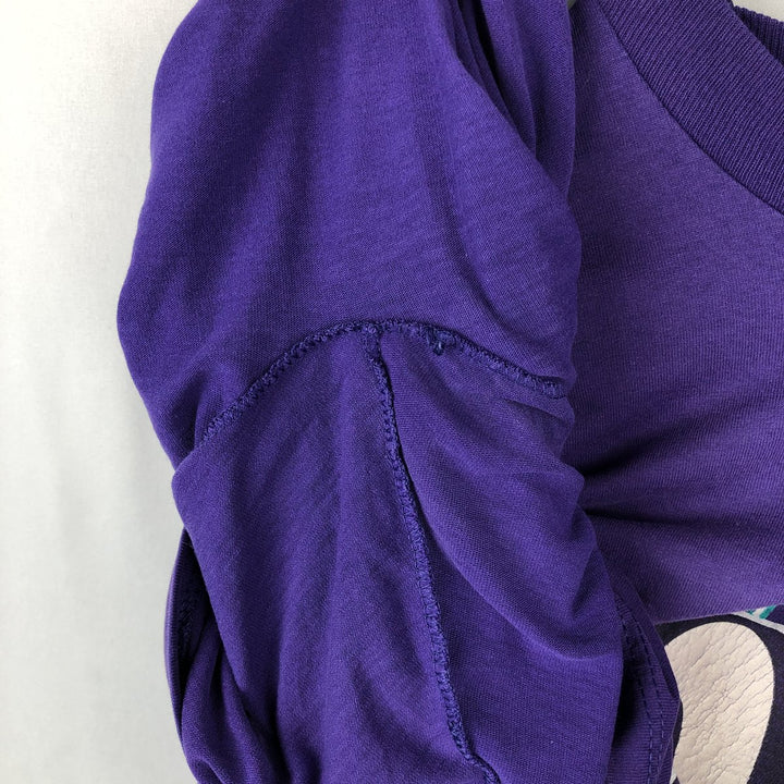 80'S Velva Sheen Mickey Mouse Character Print T-Shirt, Made in USA, Men's XL (approx.) Vintage polyester purple type Vintage Second Hand