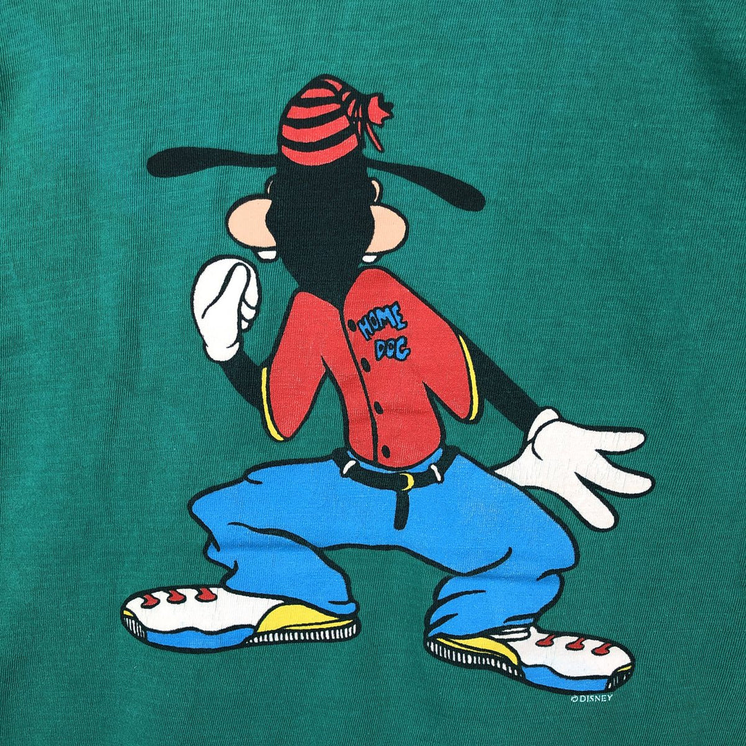 90'S MICKEY UNLIMITED GOOFY character print T-shirt, men's size M equivalent, vintage. cotton green type Vintage Second Hand