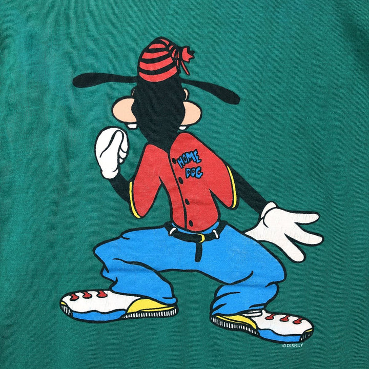 90'S MICKEY UNLIMITED GOOFY character print T-shirt, men's size M equivalent, vintage. cotton green type Vintage Second Hand