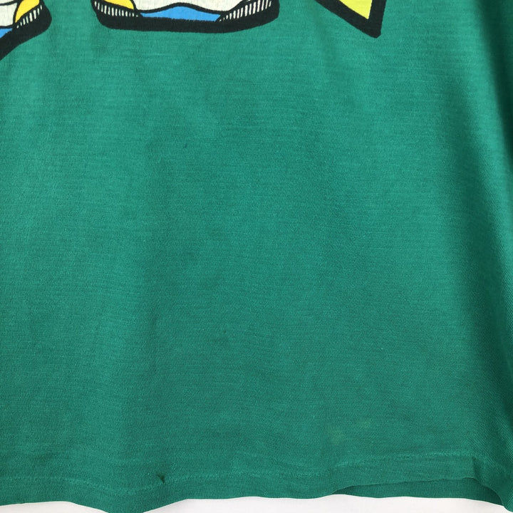 90'S MICKEY UNLIMITED GOOFY character print T-shirt, men's size M equivalent, vintage. cotton green type Vintage Second Hand