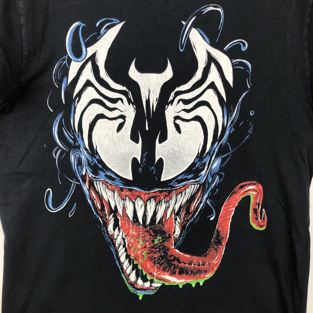 Marvel Spider-Man Venom Character Print T-Shirt, Men's Size L (approx.) cotton black type Vintage Second Hand