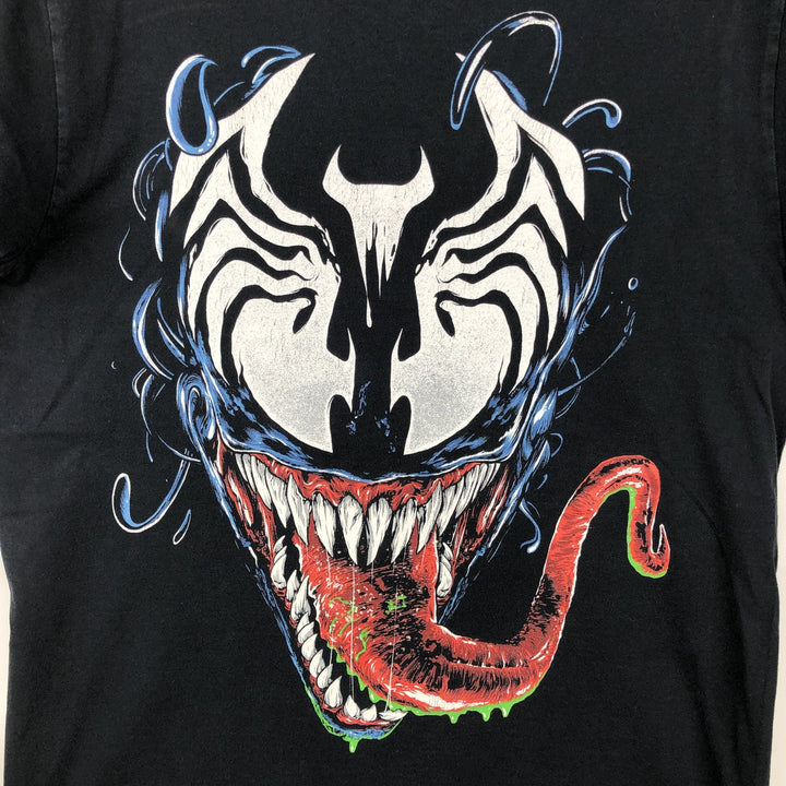 Marvel Spider-Man Venom Character Print T-Shirt, Men's Size L (approx.) cotton black type Vintage Second Hand