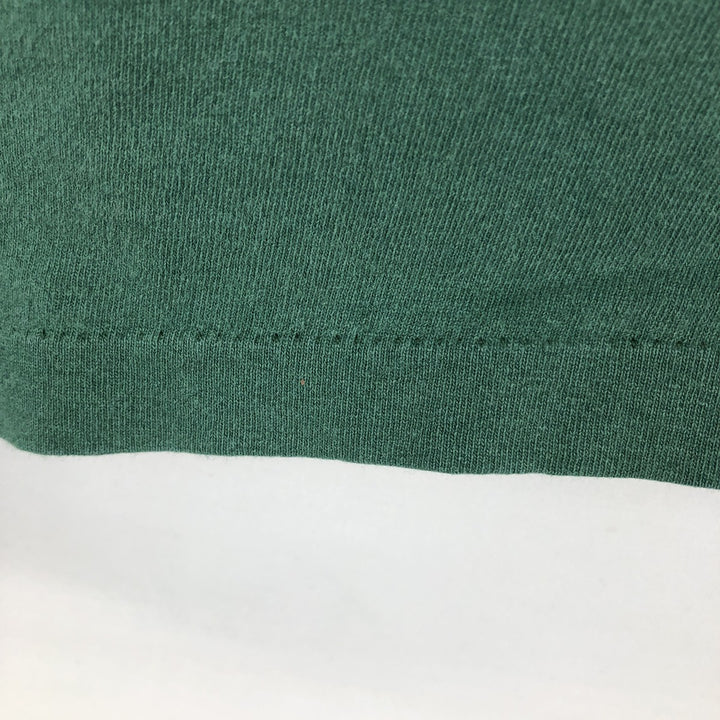 90'S Disney Designs MICKEY MOUSE character print T-shirt, Made in USA, Men's size L equivalent, Vintage cotton Green type dark green Vintage Second Hand
