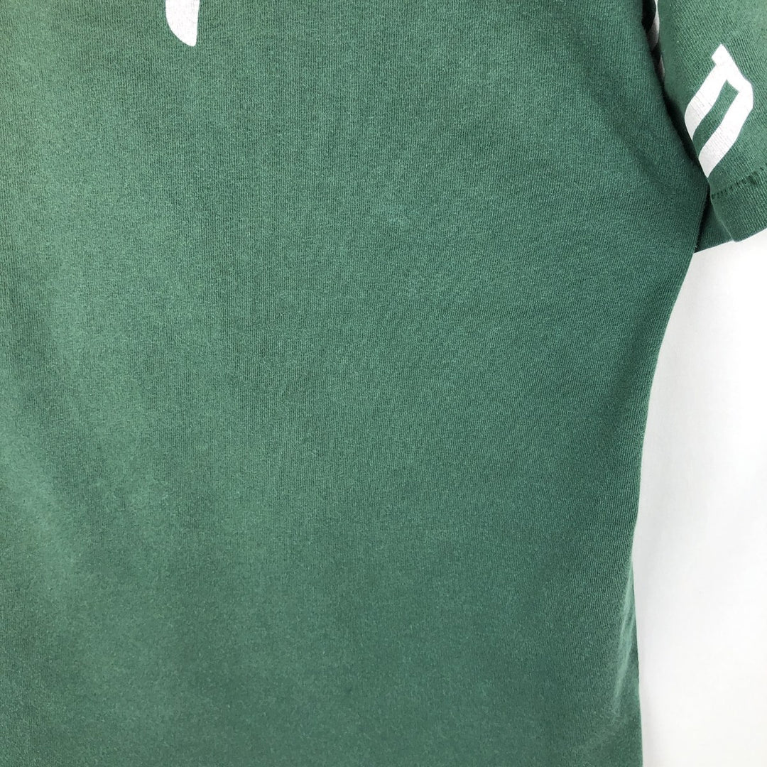 90'S Disney Designs MICKEY MOUSE character print T-shirt, Made in USA, Men's size L equivalent, Vintage cotton Green type dark green Vintage Second Hand