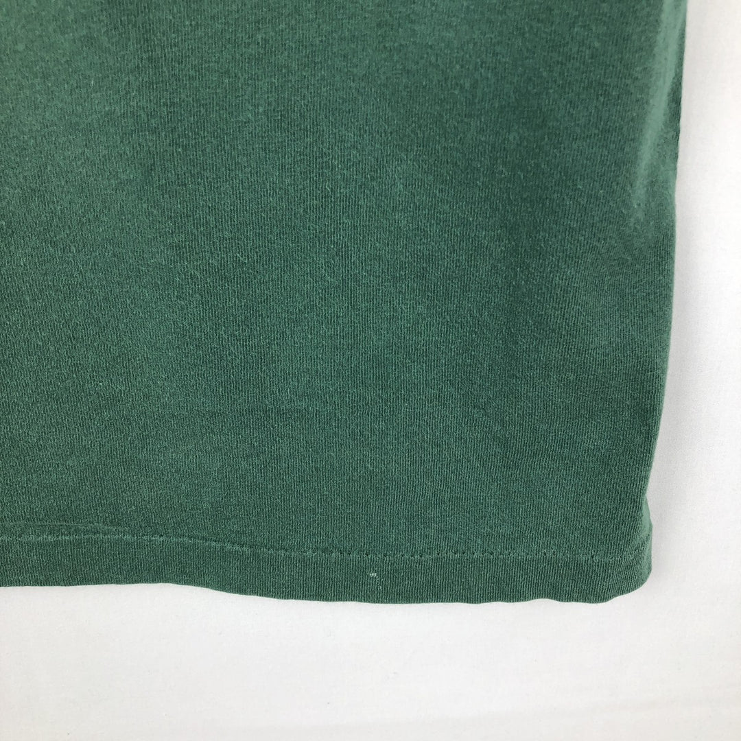 90'S Disney Designs MICKEY MOUSE character print T-shirt, Made in USA, Men's size L equivalent, Vintage cotton Green type dark green Vintage Second Hand