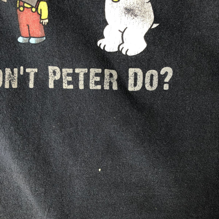 FAMILY GUY Character Print T-Shirt, Men's Size XL (equivalent) unclear black type Vintage Second Hand