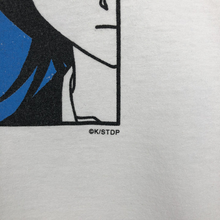 BLEACH Anime Character Print T-Shirt, Men's M Size unclear white type Vintage Second Hand