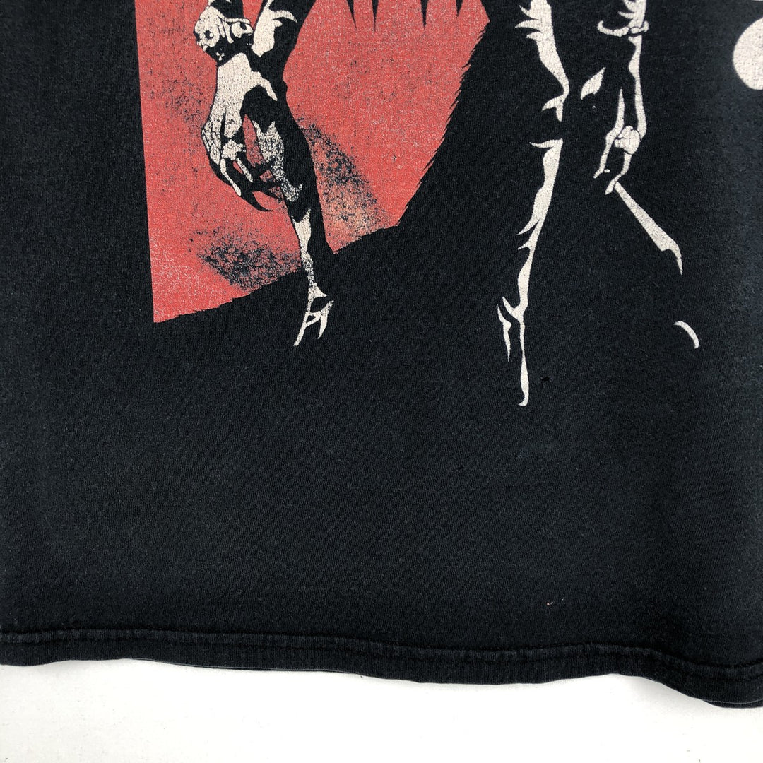 DEATH NOTE Anime Character Print T-Shirt Men's M Size cotton black type Vintage Second Hand