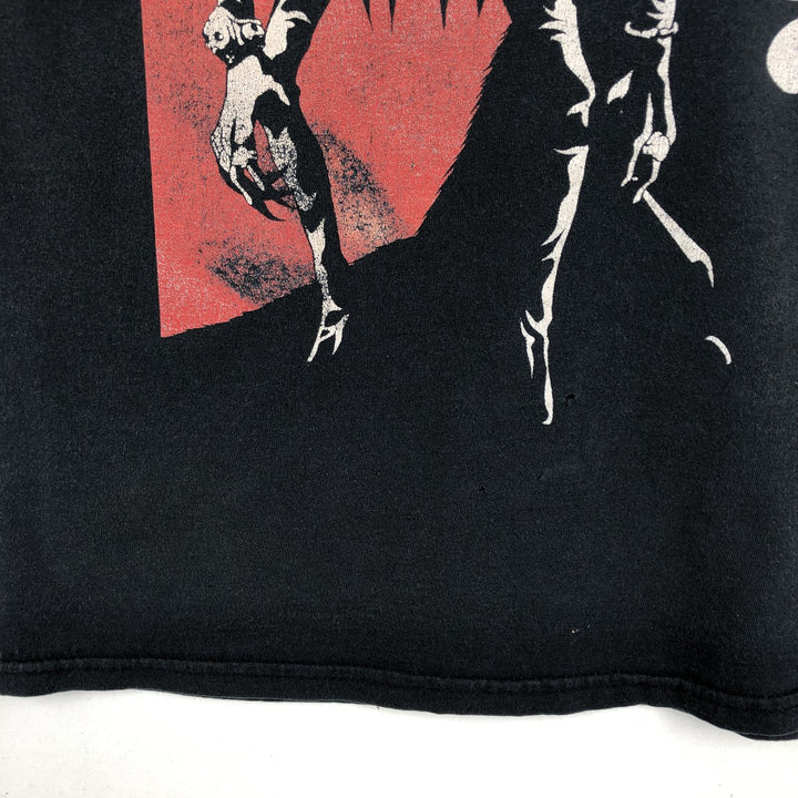 DEATH NOTE Anime Character Print T-Shirt Men's M Size cotton black type Vintage Second Hand