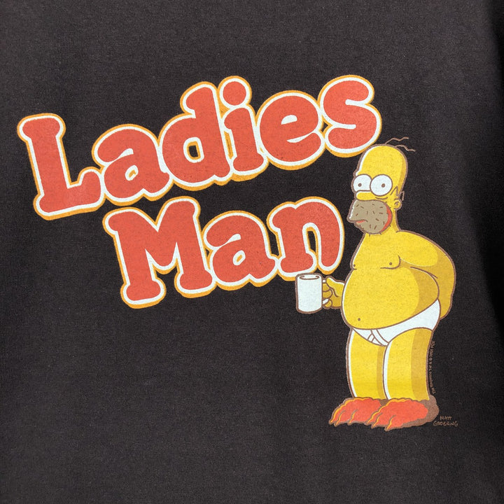 2000'S Delta THE SIMPSONS character print T-shirt, men's size XL (approx.) cotton brown type Vintage Second Hand