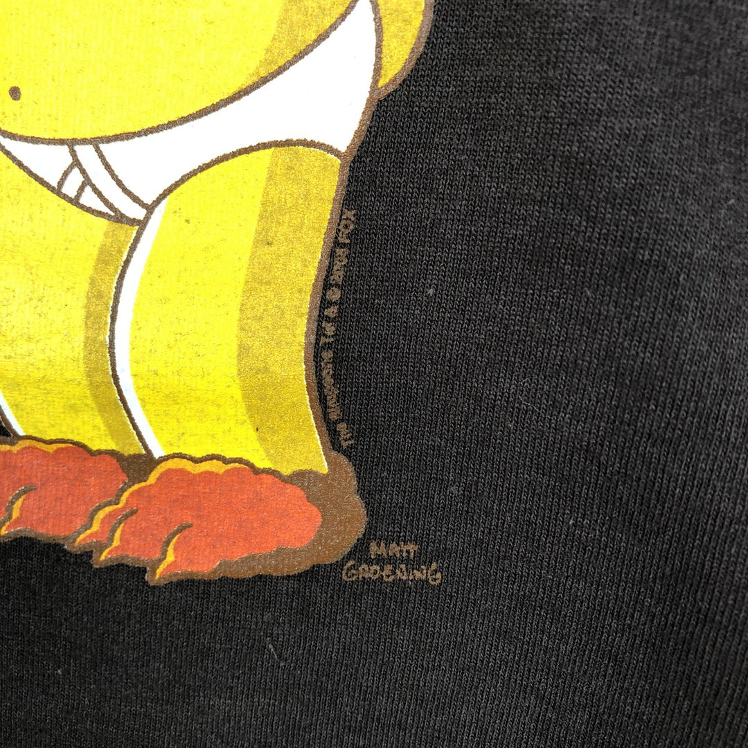 2000'S Delta THE SIMPSONS character print T-shirt, men's size XL (approx.) cotton brown type Vintage Second Hand