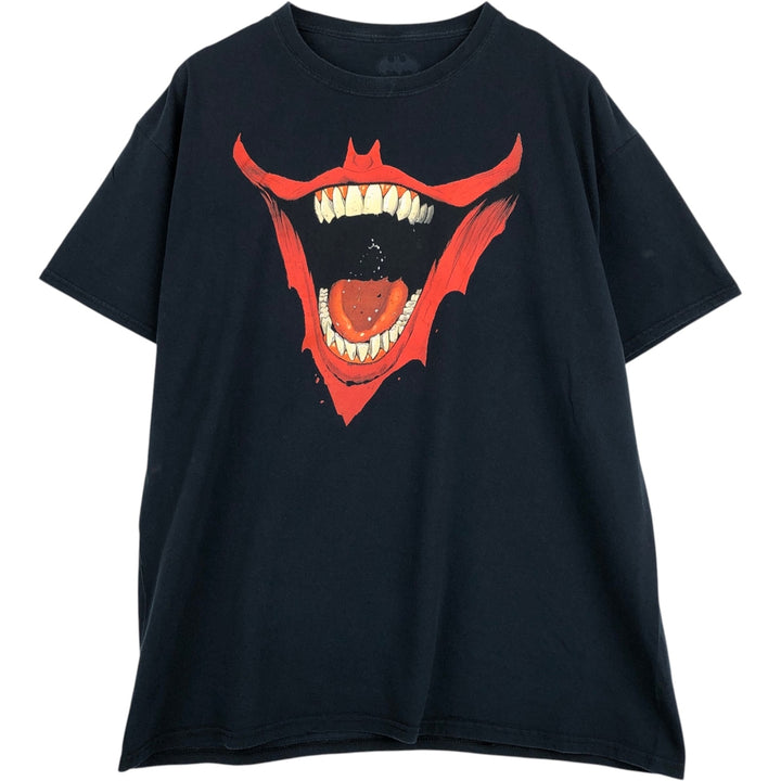 BATMAN Joker Character Print T-Shirt (Men's XL equivalent) unclear black type Vintage Second Hand