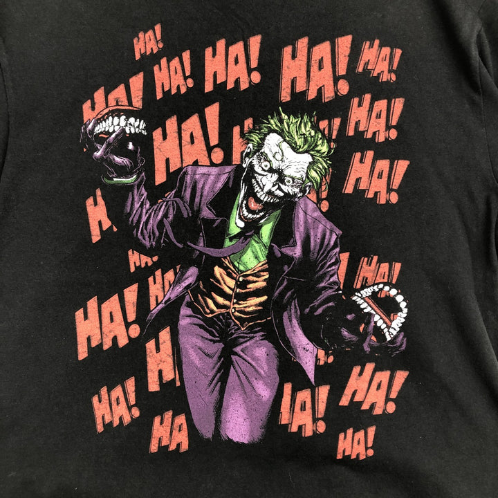 BATMAN Batman Joker character print T-shirt Men's L size cotton black type Vintage Second Hand