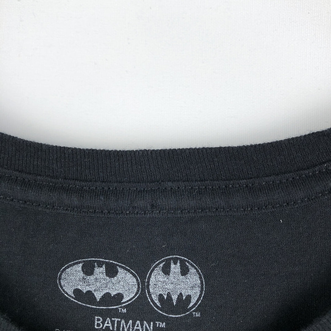 BATMAN Batman Joker character print T-shirt Men's L size cotton black type Vintage Second Hand