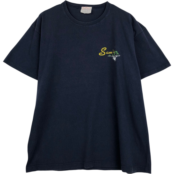 SAM I AM Character Print T-Shirt, Men's Size L (approx.) unclear navy blue type Vintage Second Hand