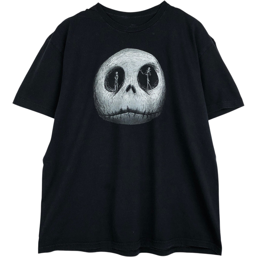 The Nightmare Before Christmas Character Print T-Shirt (Men's XL equivalent) unclear black type Vintage Second Hand