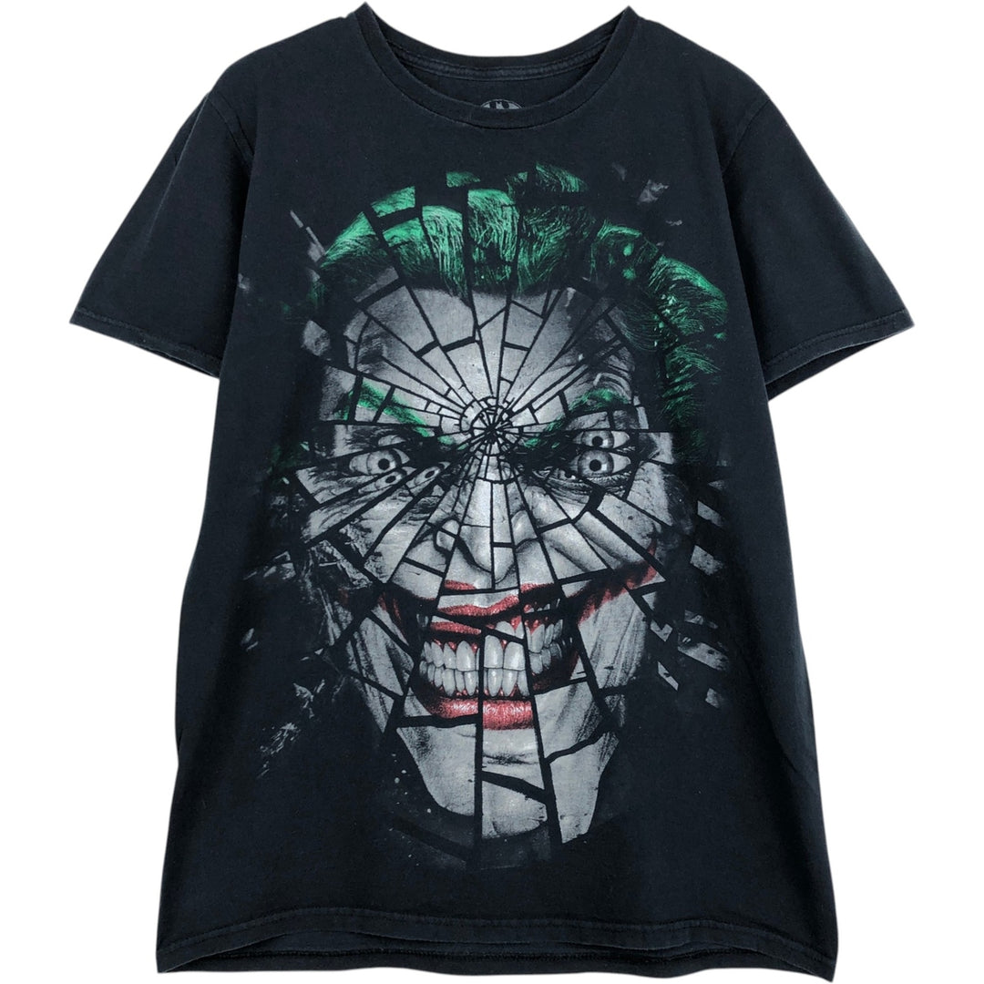 BATMAN Joker Large Print Character T-Shirt (Men's Size S) cotton black type Vintage Second Hand