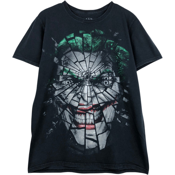 BATMAN Joker Large Print Character T-Shirt (Men's Size S) cotton black type Vintage Second Hand