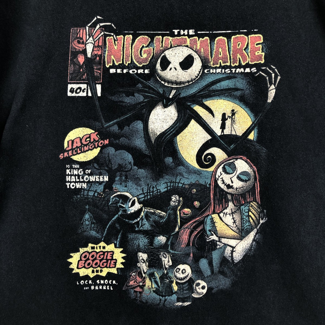 Gildan The Nightmare Before Christmas Character Print T-Shirt (Men's XL equivalent) cotton black type Vintage Second Hand