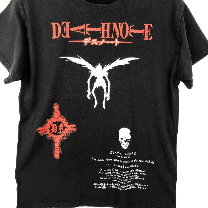 Death Note Ryuk Anime Character Print T-Shirt Men's M Size cotton black type Vintage Second Hand