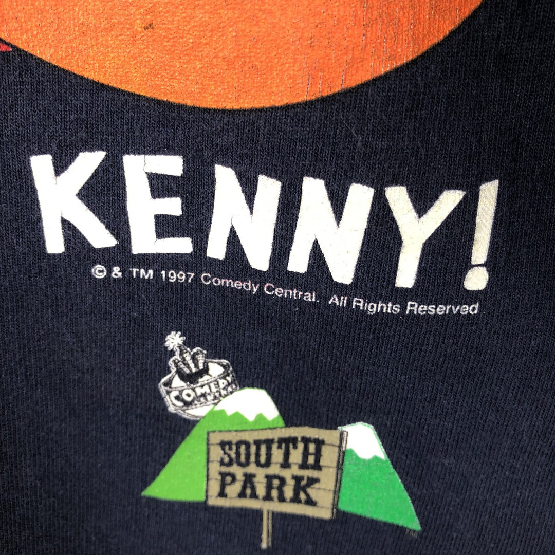 90'S TULTEX SOUTH PARK Character Print T-Shirt, Men's XL (approx.), Vintage cotton navy blue type Vintage Second Hand