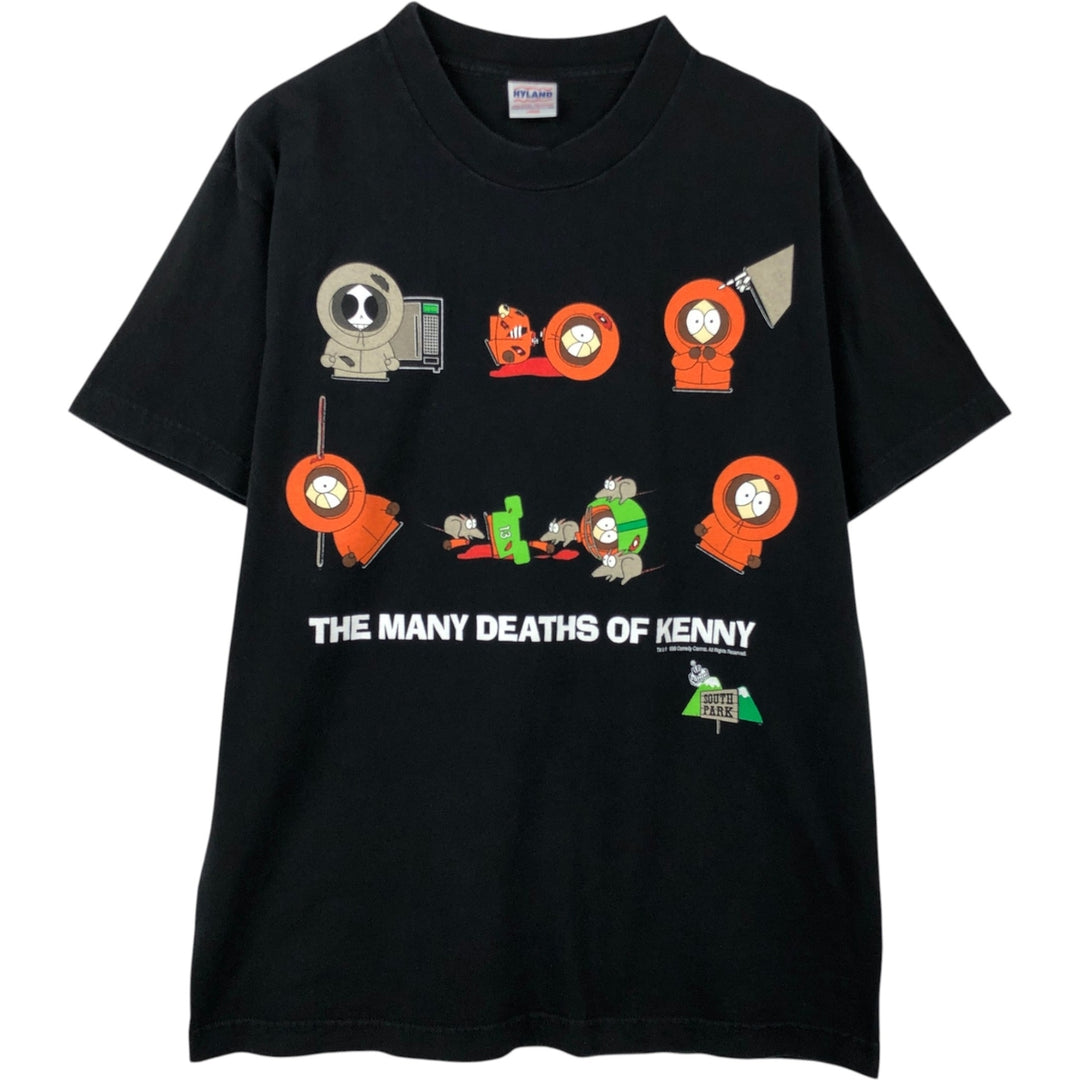 90'S HYLAND SOUTH PARK South Park Character Print T-Shirt, Made in Mexico, Men's Size L (approx.), Vintage cotton black type Vintage Second Hand