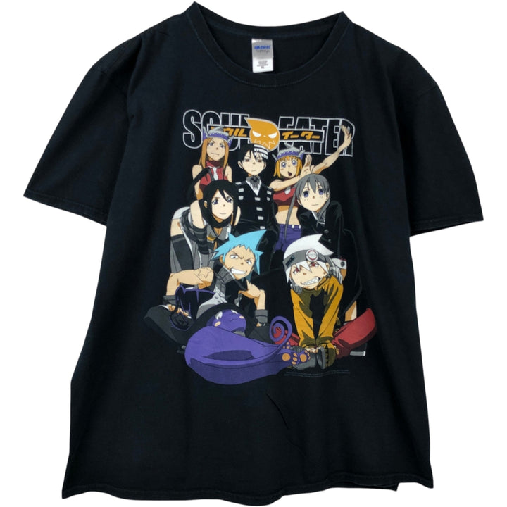 Gildan Soul Eater Anime Character Print T-Shirt, Men's Size XL (approx.) cotton black type Vintage Second Hand