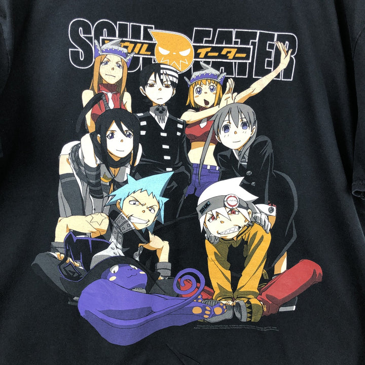 Gildan Soul Eater Anime Character Print T-Shirt, Men's Size XL (approx.) cotton black type Vintage Second Hand