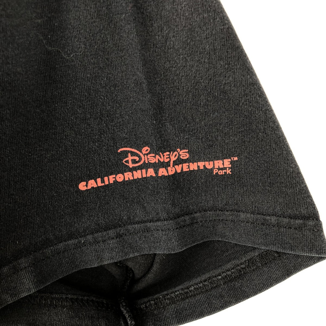 Walt Disney World Tower of Teller Character Print T-Shirt (Men's Size L) cotton black type Vintage Second Hand