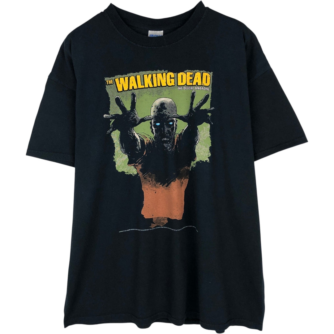 Gildan THE WALKING DEAD Movie T-Shirt (Men's XL equivalent) cotton black type Vintage Second Hand