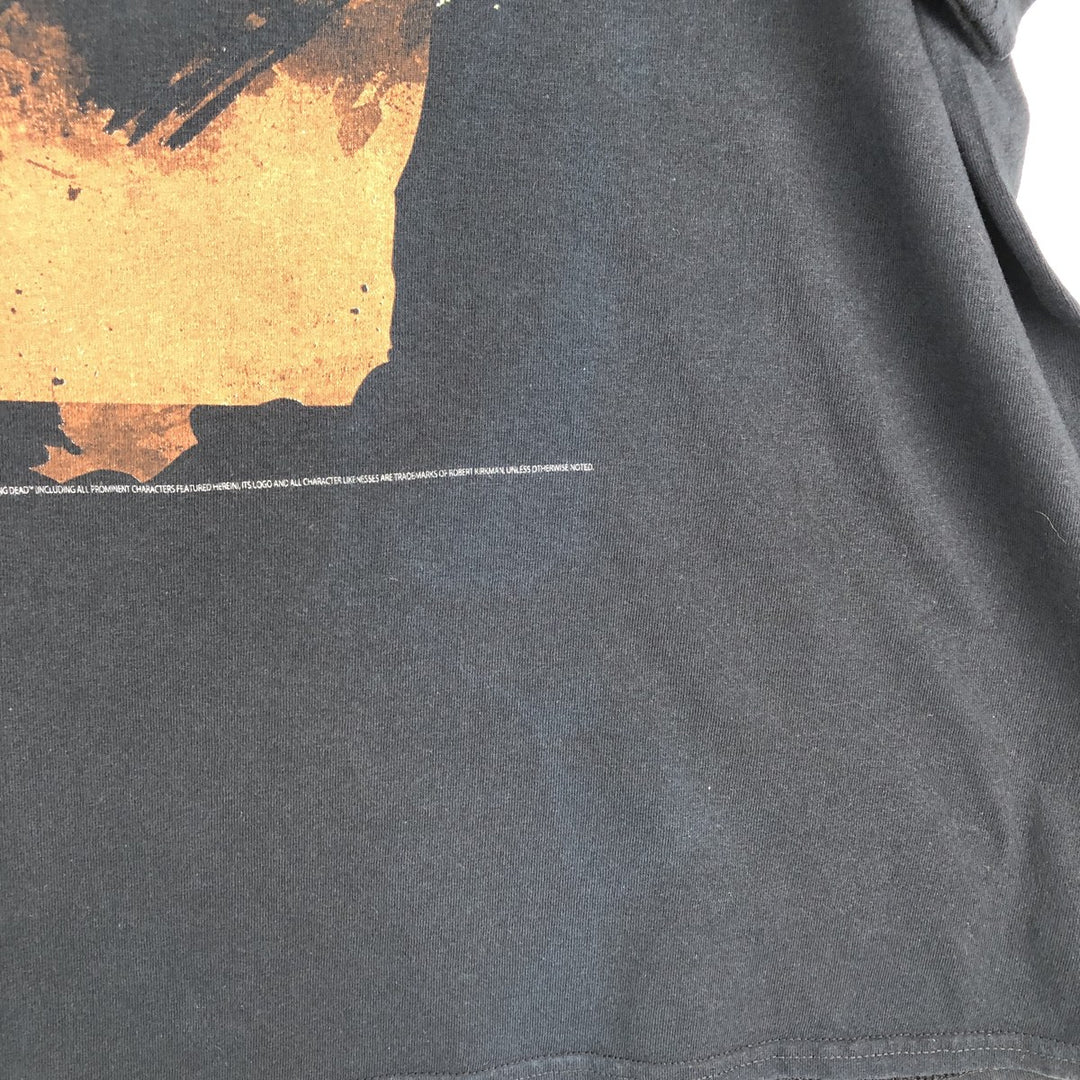 Gildan THE WALKING DEAD Movie T-Shirt (Men's XL equivalent) cotton black type Vintage Second Hand