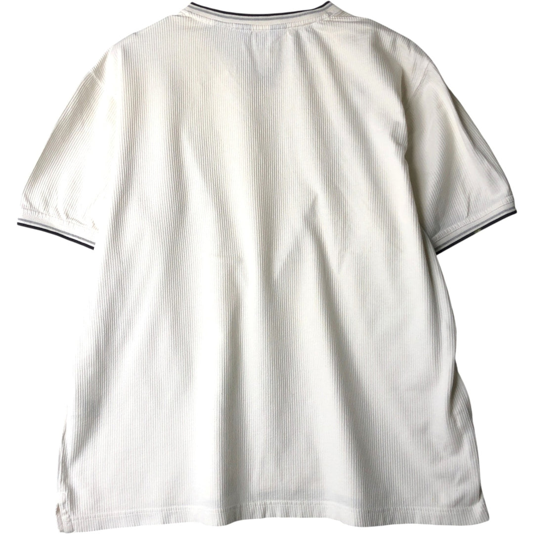 Eddie Bauer Short-Sleeve V-Neck T-Shirt, Men's Size L (approx.) cotton white type Vintage Second Hand