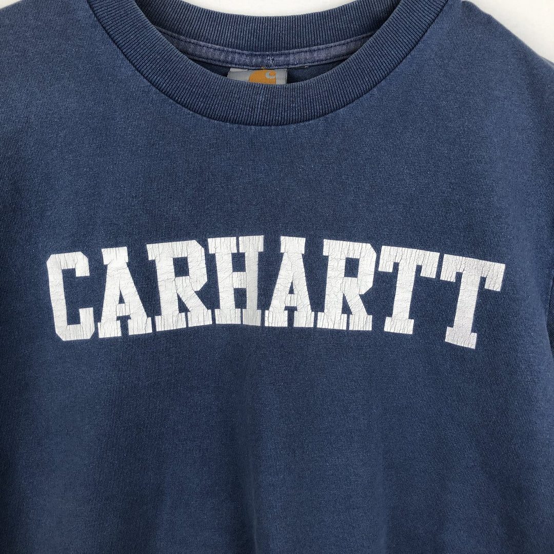Carhartt Short-Sleeve Logo T-Shirt, Men's Size S (approx.) cotton blue type Vintage Second Hand